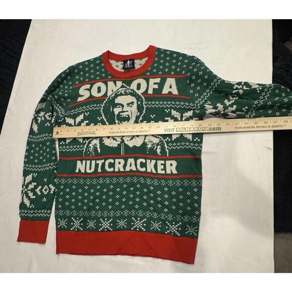 Elf Son of a Nutcracker Men's Small Sweater Will Ferrell Ugly Christmas Sweater - Picture 3 of 7